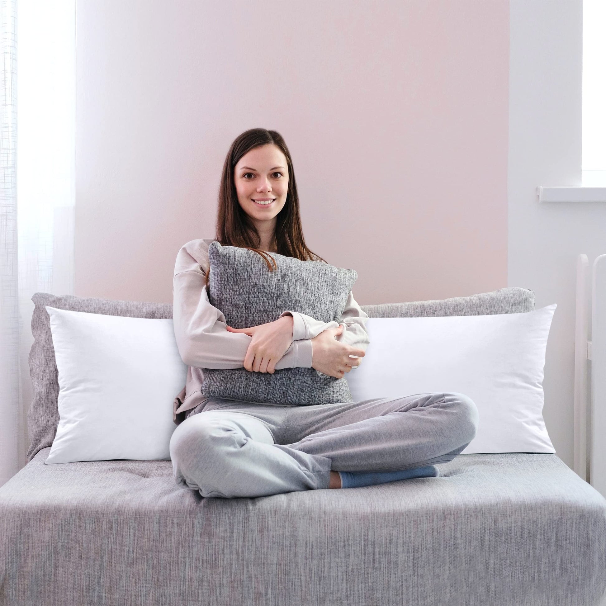 Utopia Bedding Full Body Pillow for Adults (White, 20 x 54 Inch), Long Pillow Insert for Sleeping, Ideal for Side Sleepers - Medaid International