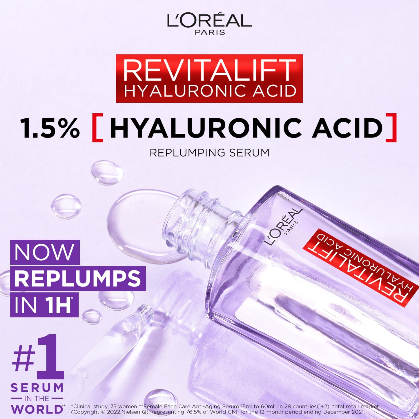 L Oreal Paris Serum Revitalift Filler [+Hyaluronic Acid], 1.5% Pure Concentrated Hyaluronic Acid Dropper Serum - Medaid International