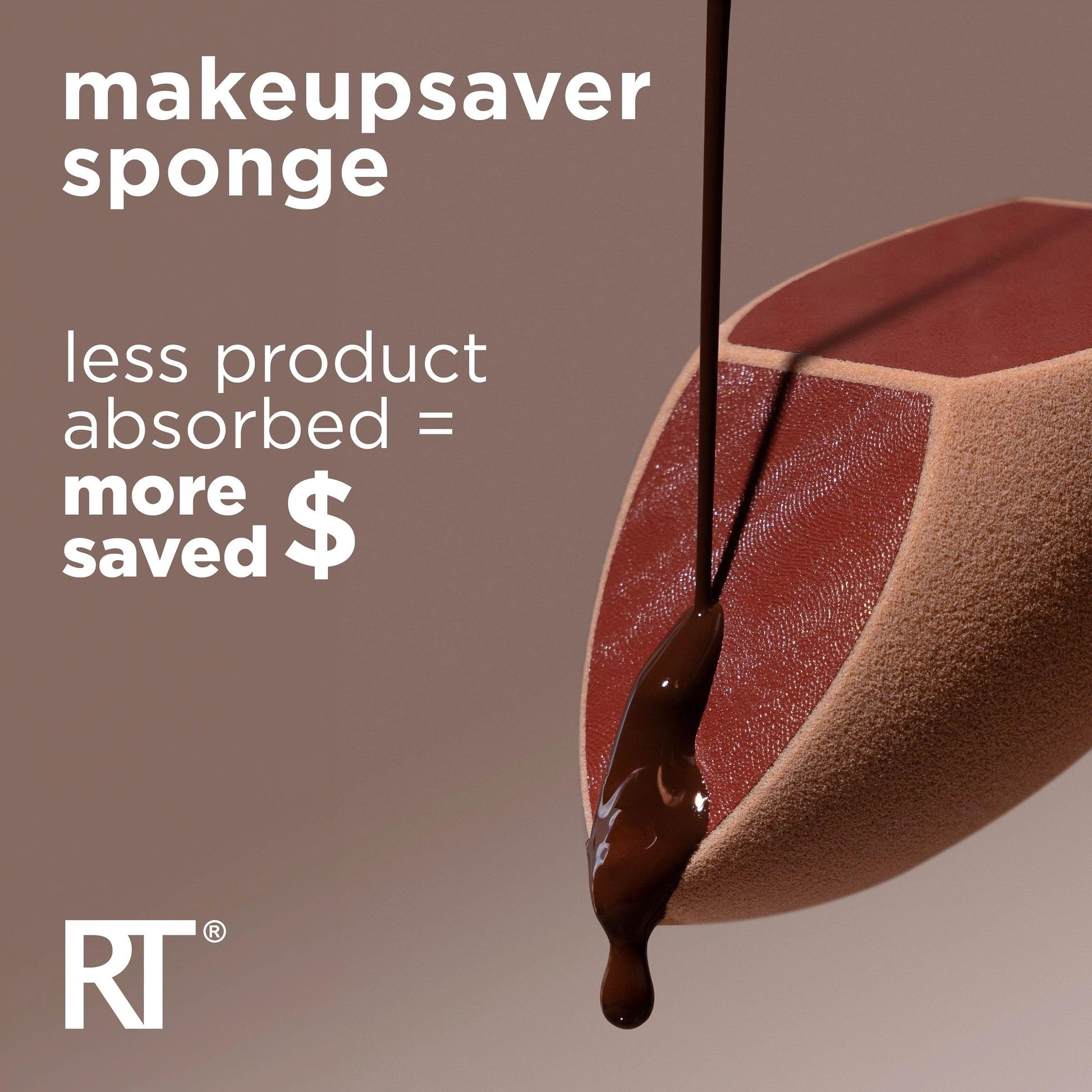 Real Techniques Makeupsaver Sponge, Makeup Blender Sponge For Liquid & Cream Formulations, Natural Finish & Reduces Makeup Waste, Targeted Application, Cruelty & Latex-Free, 1 Count - Medaid International