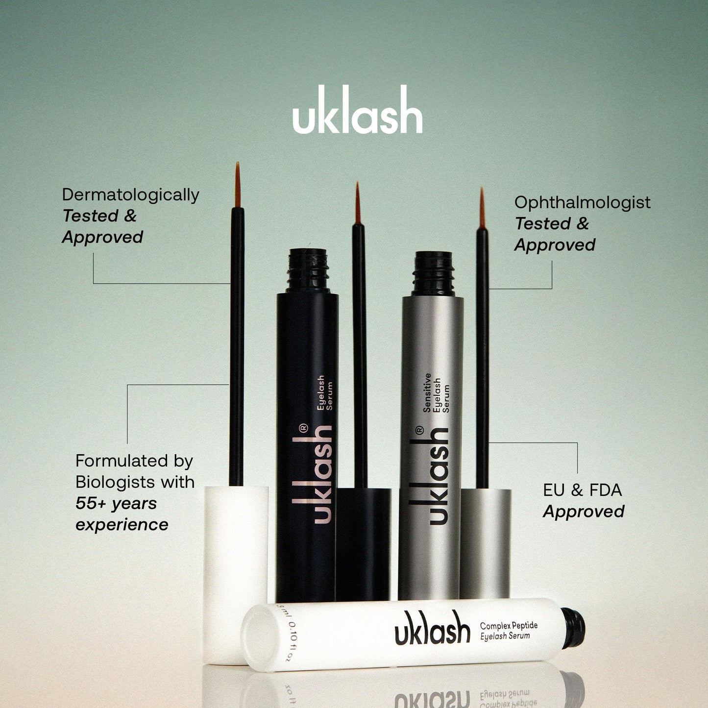 UKLASH Eyelash Growth Serum - #1 Rated Lash Serum for Longer, Fuller Lashes - Formula for Naturally Longer Lashes and Extensions - Vegan & Cruelty-free - Medaid International