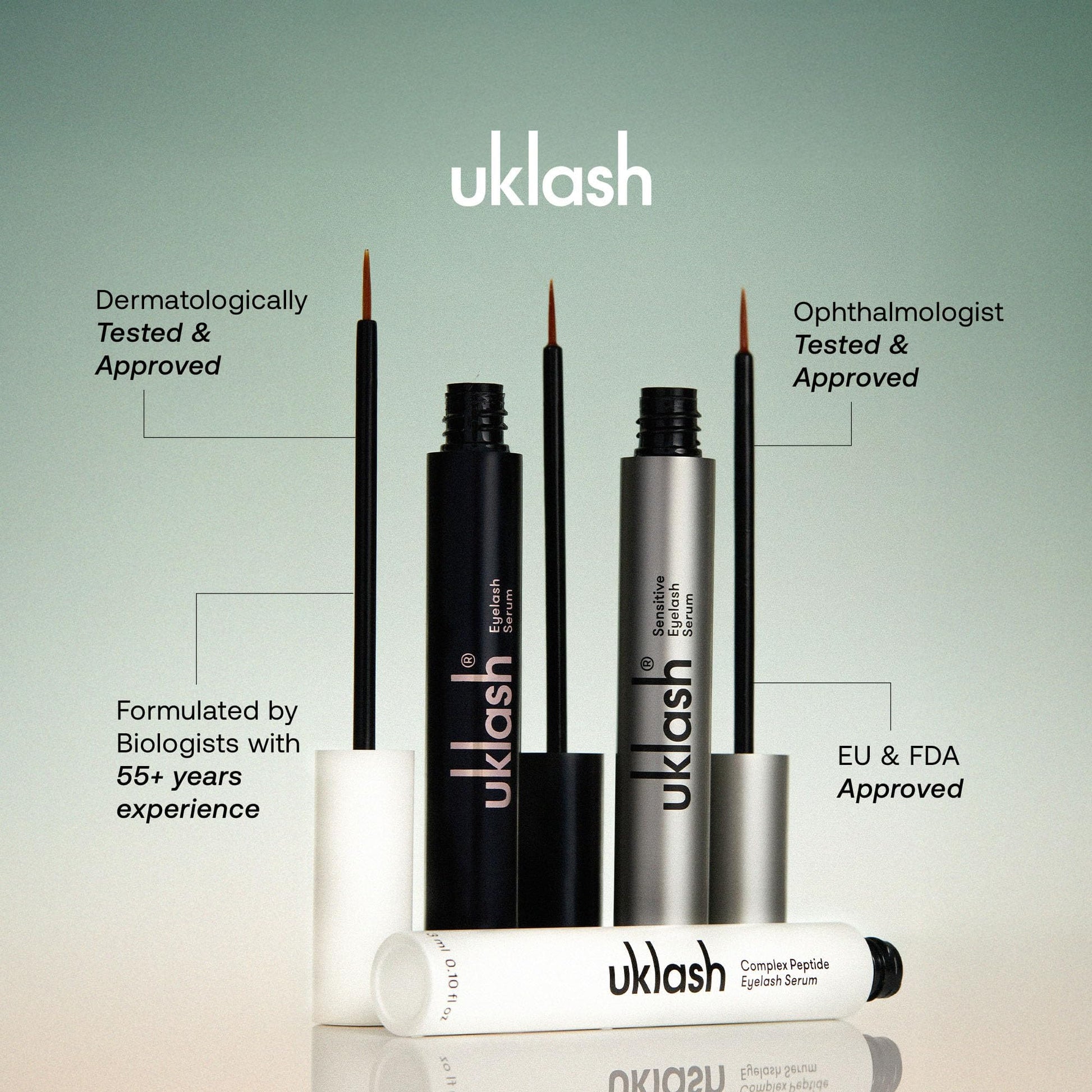 UKLASH Eyelash Growth Serum - #1 Rated Lash Serum for Longer, Fuller Lashes - Formula for Naturally Longer Lashes and Extensions - Vegan & Cruelty-free - Medaid International