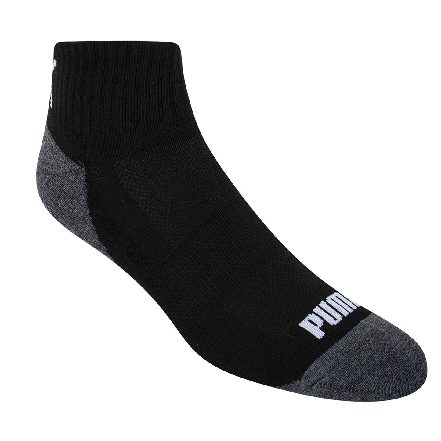 PUMA Socks Mens Quarter Cut Socks, Black/Grey, Sock Size:10-13/Shoe Size: 6-12 (Pack of 6) - Medaid International