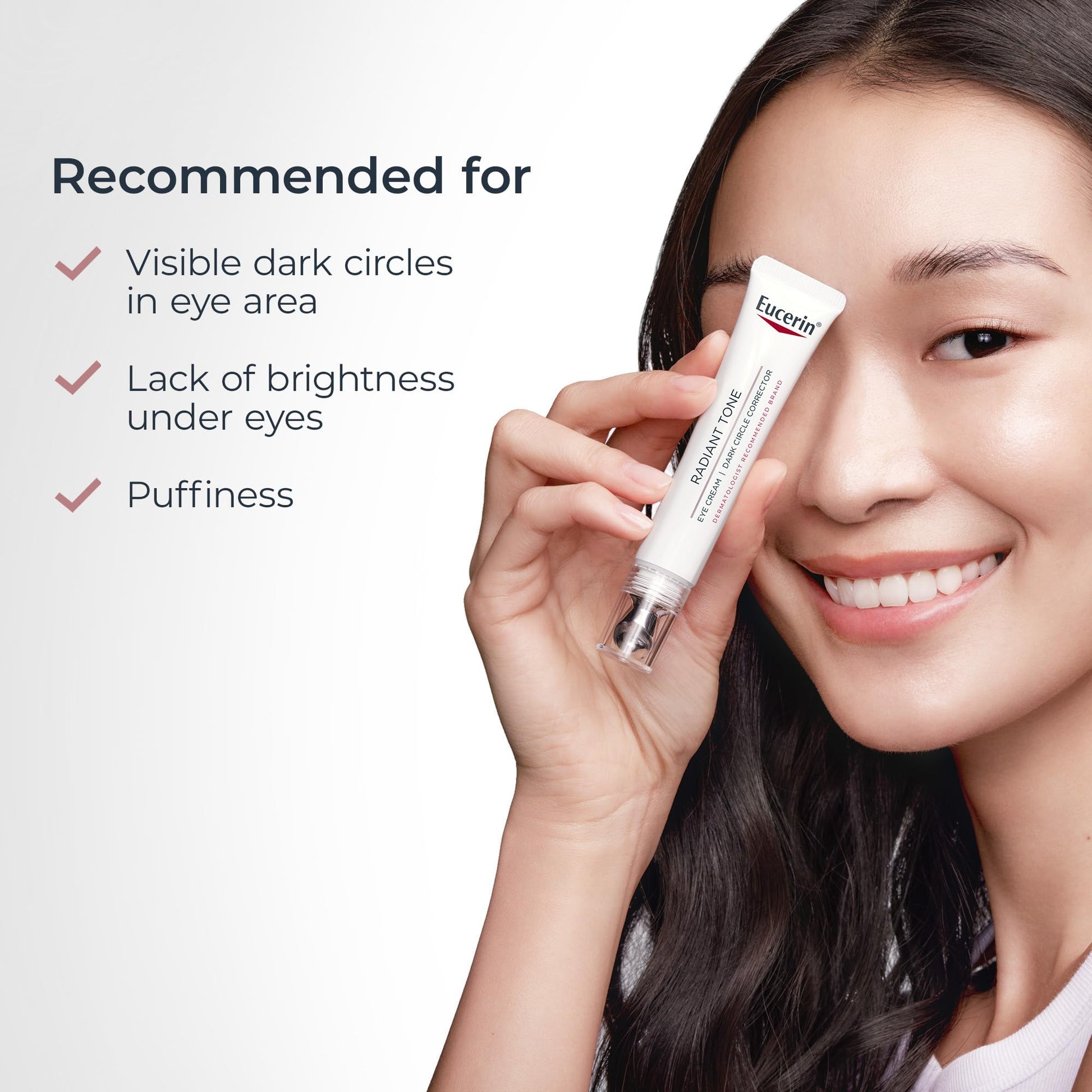 Eucerin Radiant Tone Eye Cream Dark Circle Corrector, Eye Brightening Cream with Thiamidol and Hyaluronic Acid, Helps Reduce the Look of Eye Puffiness, 0.5 Oz Tube - Medaid International