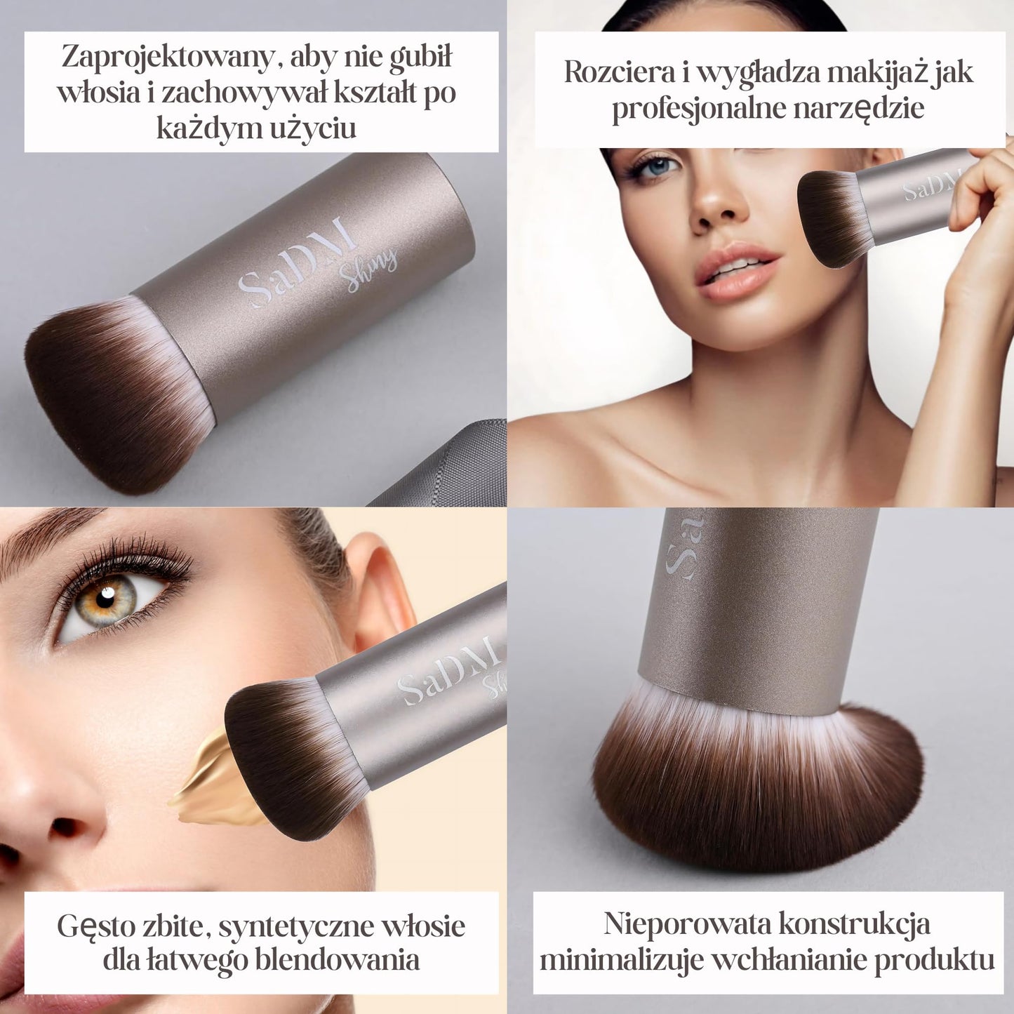 Kabuki Makeup Brush - Blender Brush for Powder, Cream, Liquid Foundation, Sunscreen, Blush Blending & Bronzer - Professional Make Up Brush - Full Face Makeup Brush - Vegan & Cruelty Free - Medaid International