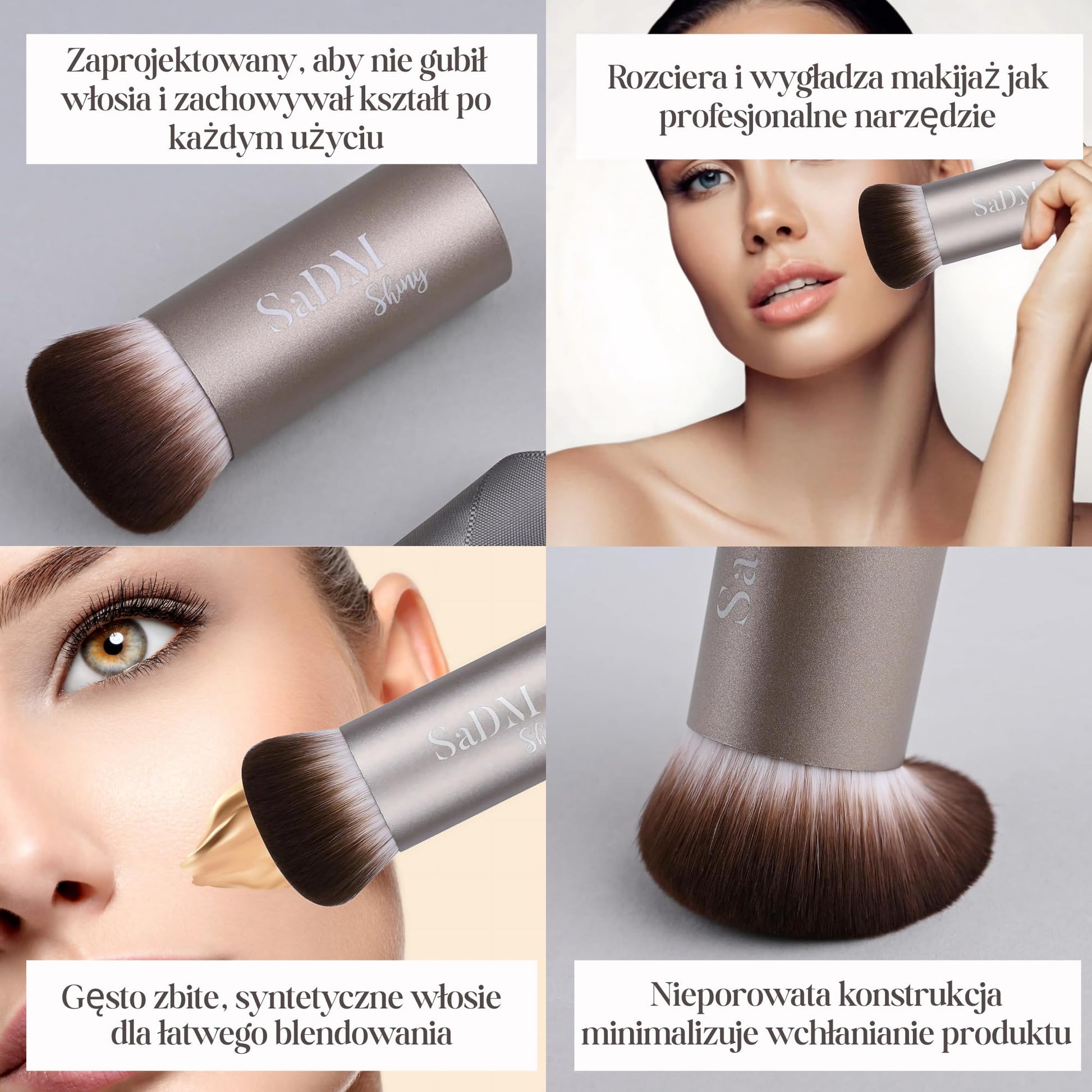 Kabuki Makeup Brush - Blender Brush for Powder, Cream, Liquid Foundation, Sunscreen, Blush Blending & Bronzer - Professional Make Up Brush - Full Face Makeup Brush - Vegan & Cruelty Free - Medaid International