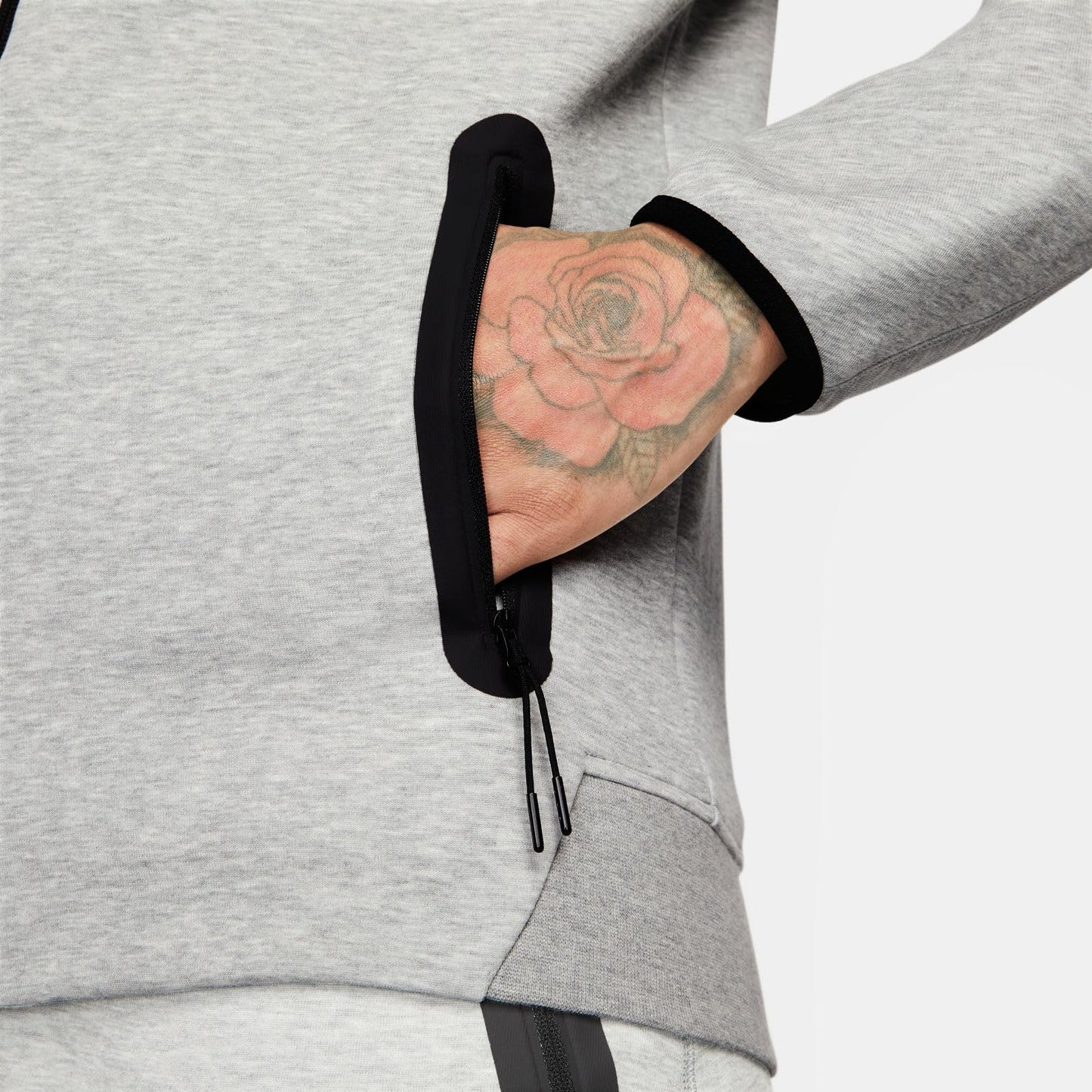Nike Sportswear Tech Fleece Windrunner Men's Full-Zip Hoodie (DK GREY HEATHER/BLACK, FB7921-063) Size XX-Large - Medaid International