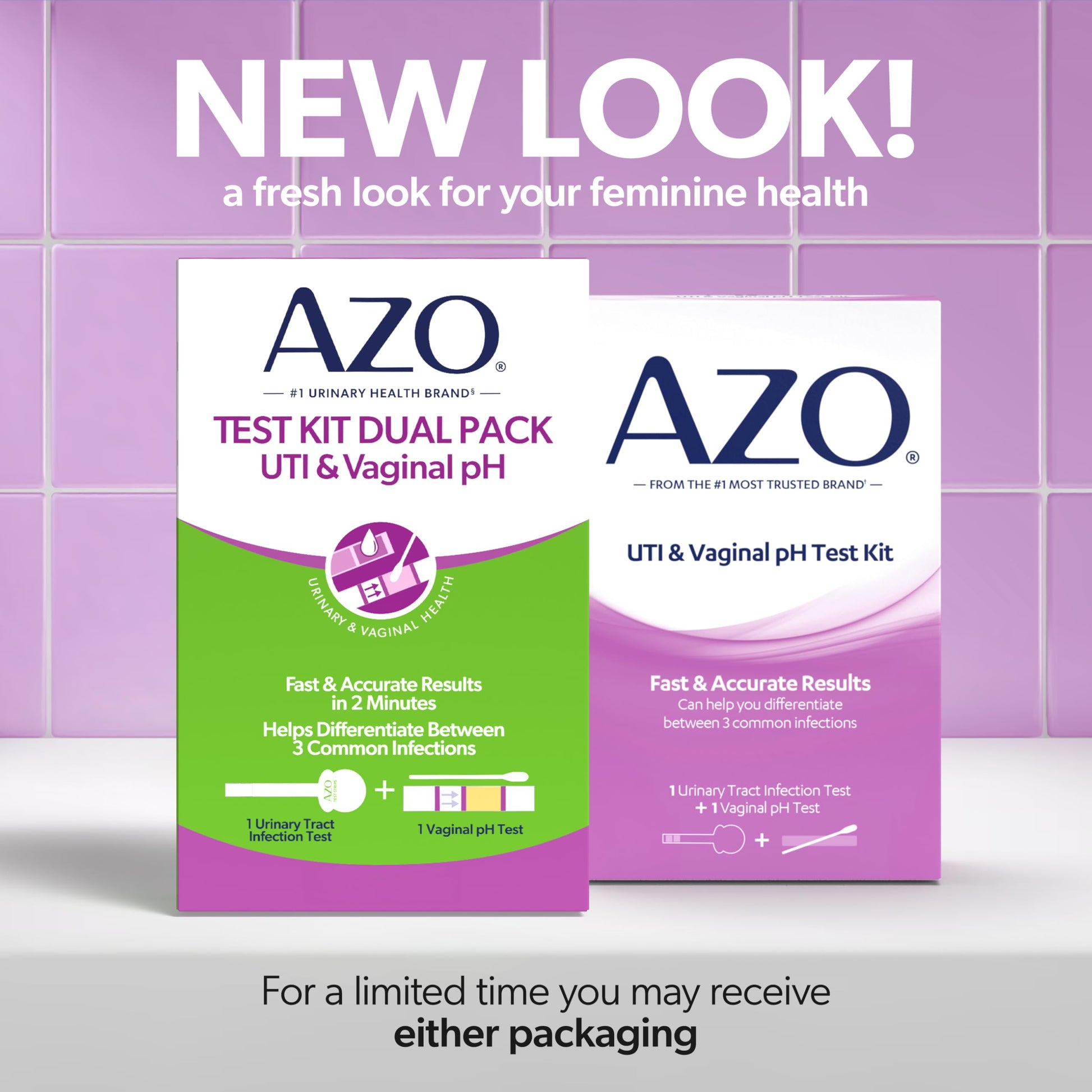 AZO Urinary Tract Infection (UTI) Test Strip + Vaginal pH Test Kit, Fast & Accurate Results, from The #1 Most Trusted Brand, FSA/HSA Eligible - Medaid International