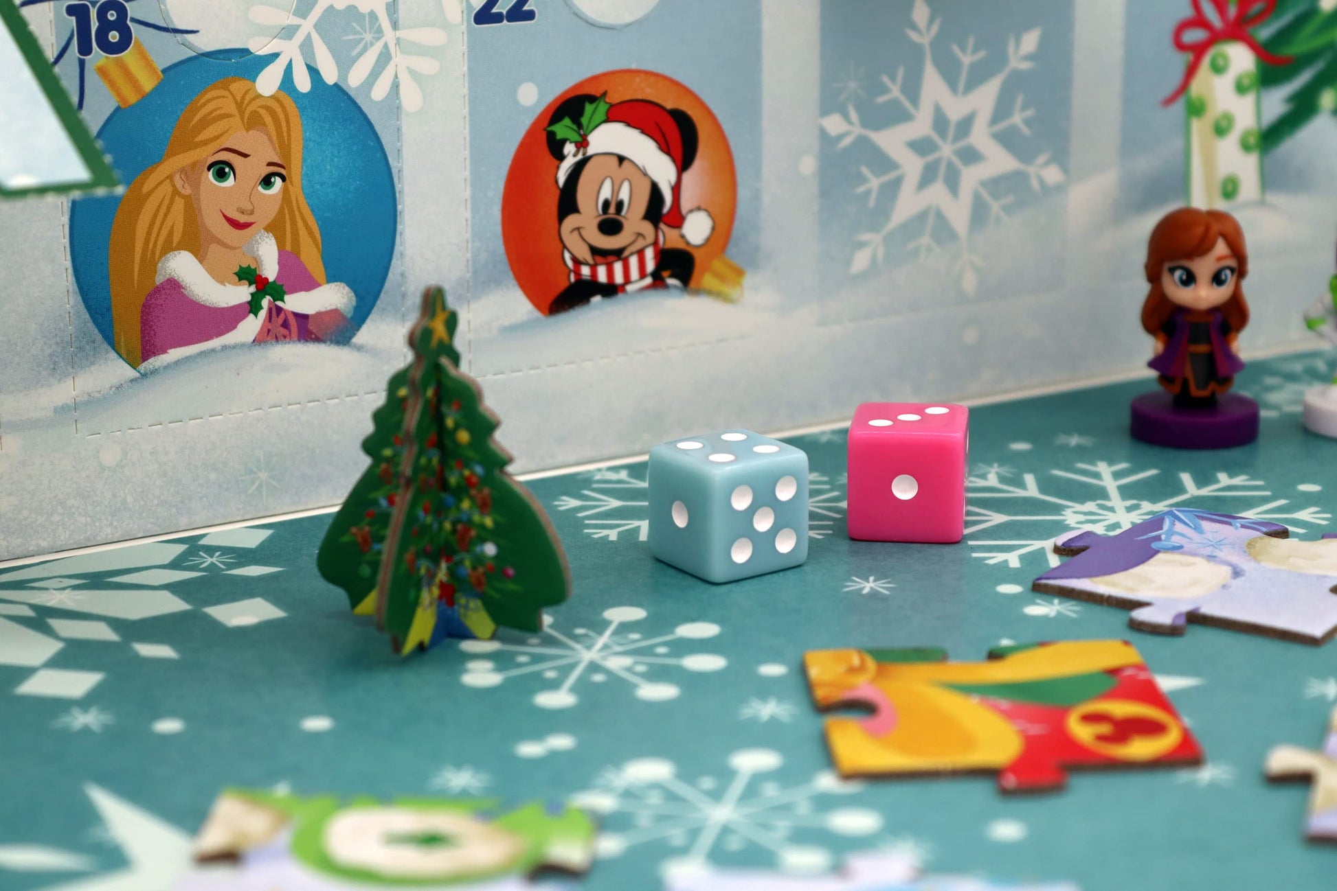 Disney Advent Calendar - Official Christmas Board Game, 16 x Disney 3D Characters Included, Great Gift for Kids, Ages 4+ - Medaid International