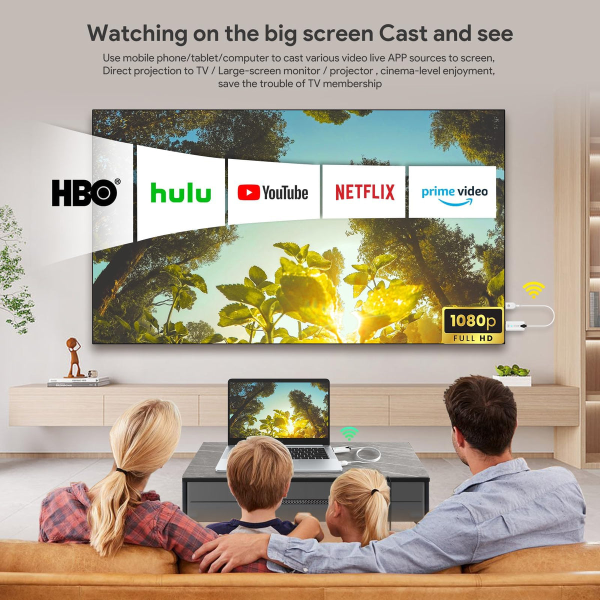 Kastwave Wireless Hdmi Transmitter And Receiver, Portable Extender Kit, 1080P@60Hz 50M/165Ft Range, For Extend/Mirror, Video Audio Projection, Ps4/5, Tv, Desktop