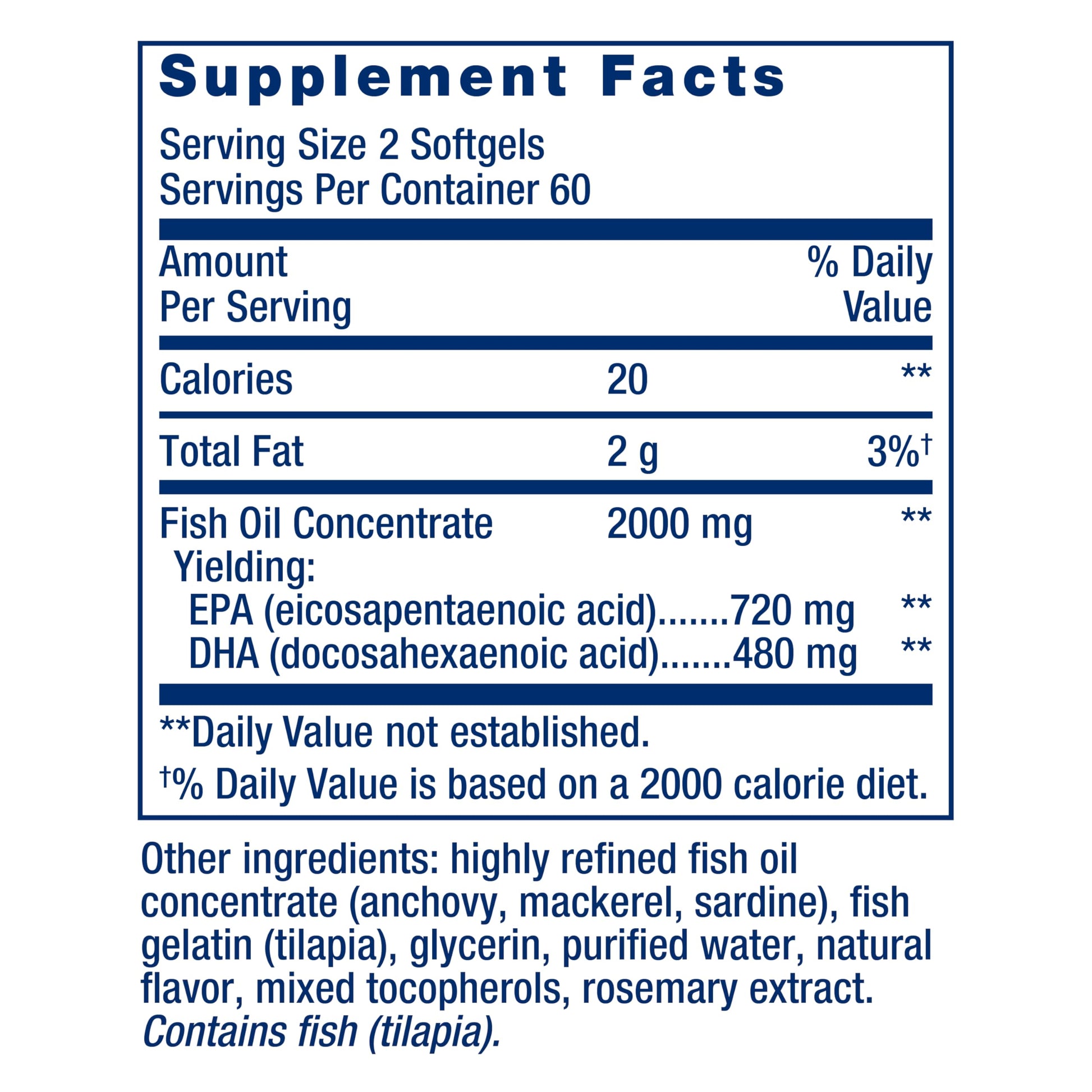 Life Extension Mega EPA/DHA, Omega-3 Fatty acids, Heart & Brain Health, Non-GMO, Gluten-Free, 120 softgels - Medaid International