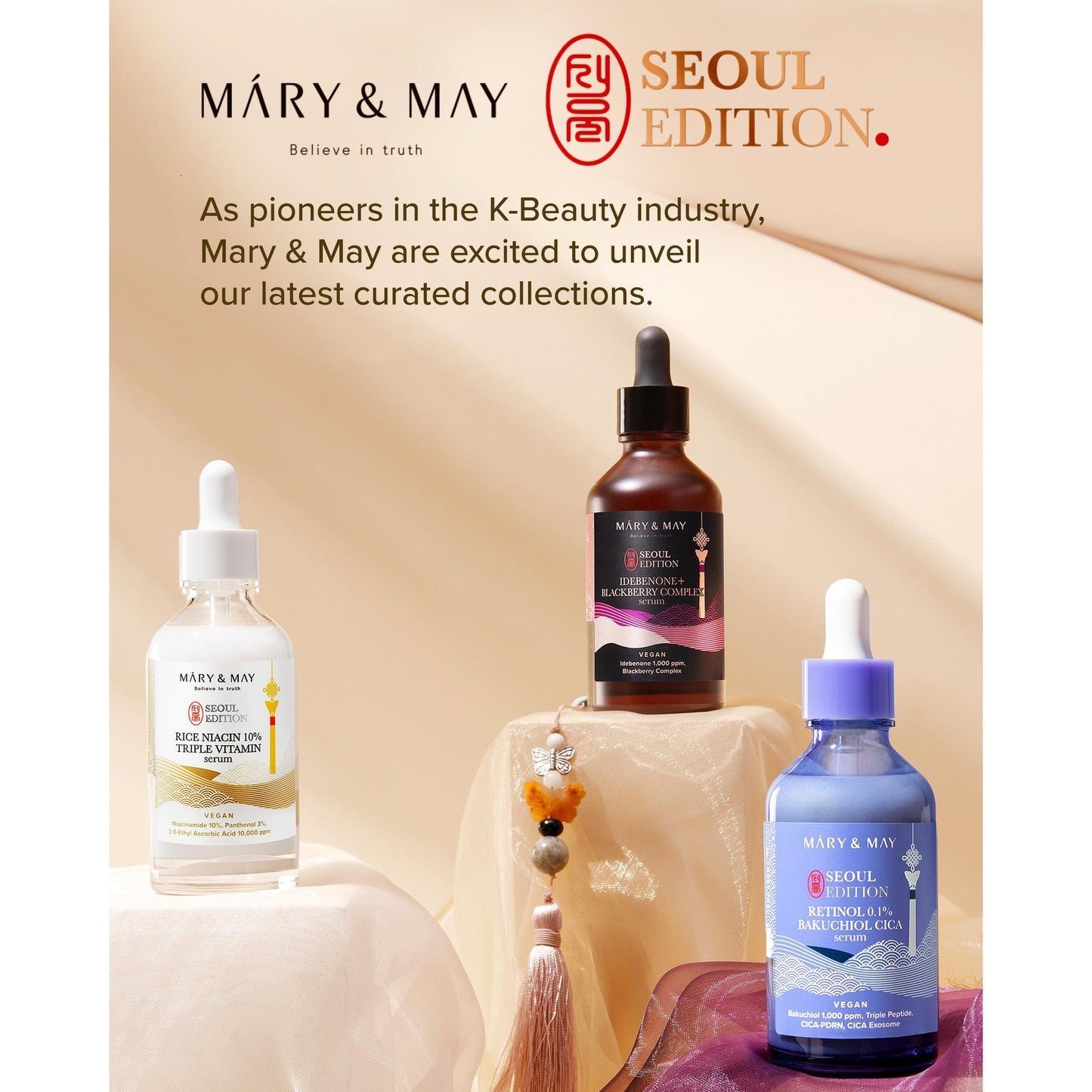 Mary&May SEOUL EDITION Rice Niacin 10% Triple Vitamin Serum - Korean Radiance Serum for Even Skin Tone and Healthy Glow - Niacinamide, and Vitamins - Fragrance-Free, Cruelty-Free, 2.7 fl.oz. - Medaid International