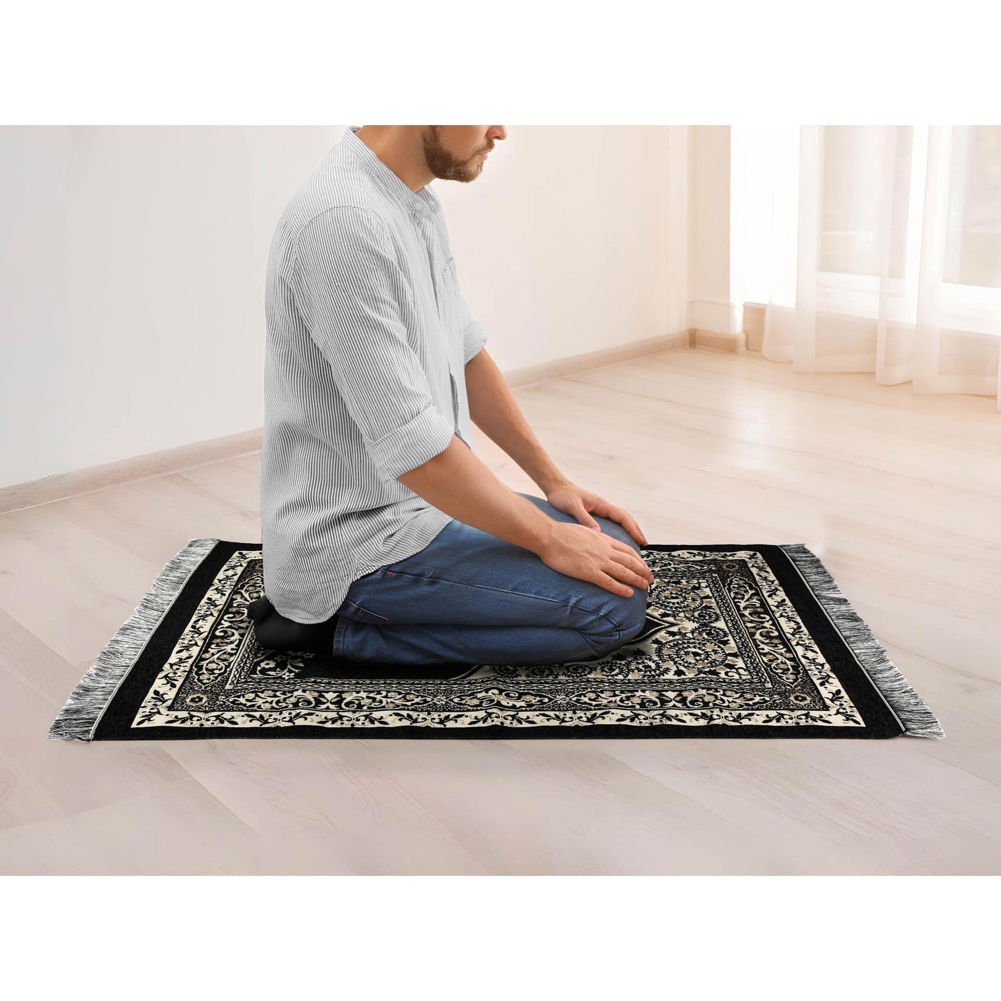 OLEEK Muslim Prayer Rug - Islamic Prayer mat - Prayer matt Islam - Islamic Gifts - Praying mats Muslim - Praying mat - Muslim Gifts - Prayer Rug Islam Men - Islamic Prayer Rugs - سجادة صلاة - Medaid International