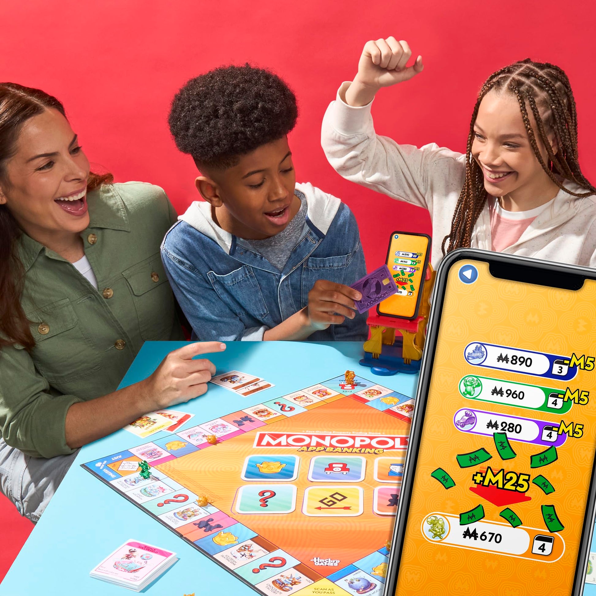 Monopoly App Banking Board Game | App-Enabled Game | Links to Smart Devices | Ages 8+ | 2 to 6 Players | 45 Mins. | Family Games for Kids - Medaid International
