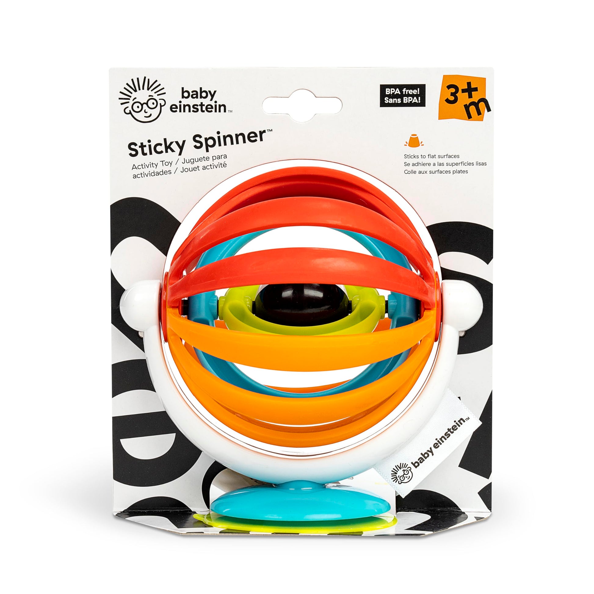 Baby Einstein Sticky Spinner BPA-free Suction Cup High Chair Activity Toy and Tray Toy for Early Development, 3mo+ - Medaid International