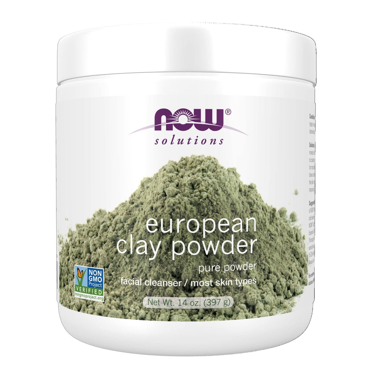 NOW Foods Solutions, European Clay Powder, Pure Powder for a Detox Facial Cleansing Mask, 14-Ounce - Medaid International