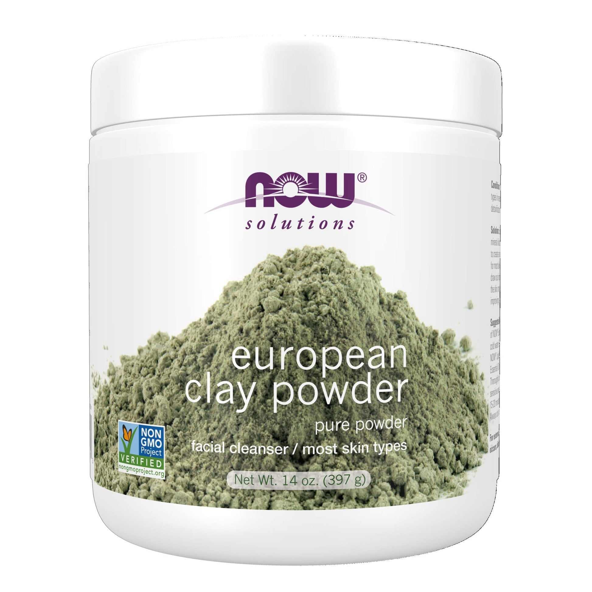 NOW Foods Solutions, European Clay Powder, Pure Powder for a Detox Facial Cleansing Mask, 14-Ounce - Medaid International