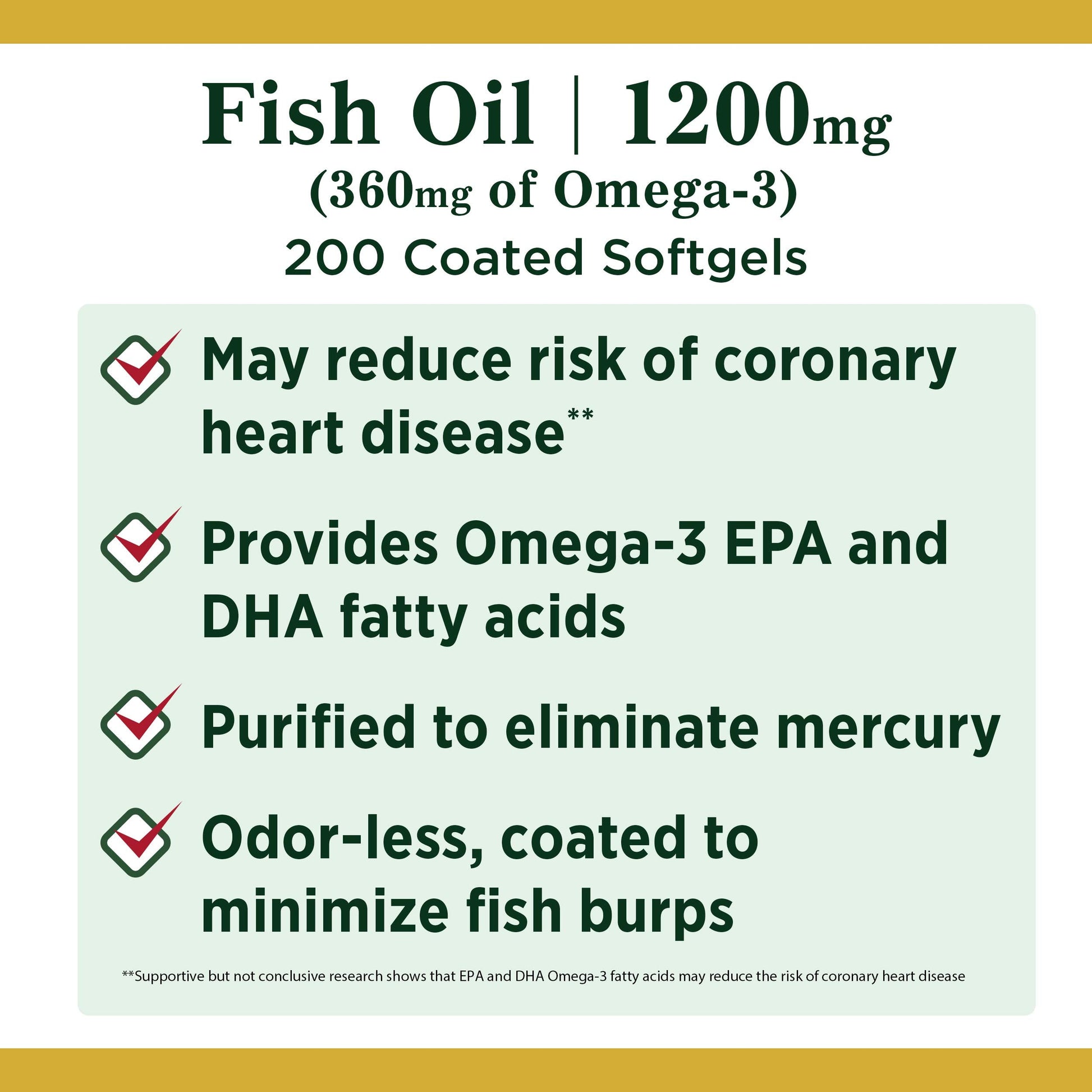 Nature's Bounty Fish Oil, 200 Count - Medaid International