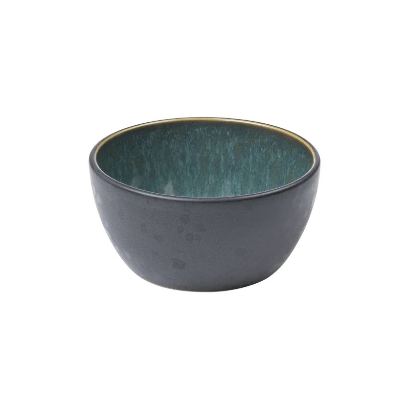 Bitz Living Stoneware Bowl 10cm Black/Green