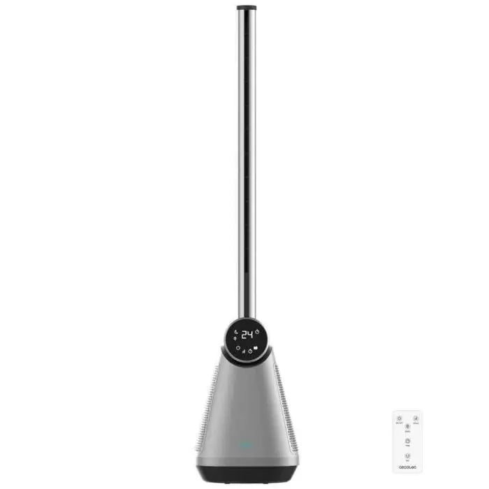 CECOTEC – Bladeless Fan, LED, 50W 9890, Dark Grey, Remote, Oscillation