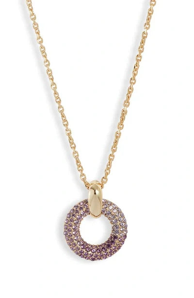 Kendra Scott Women's Purple Mikki Ombre Pave Short Pendant Necklace In 14k Gold Plated | Kendra Scott In Lebanon