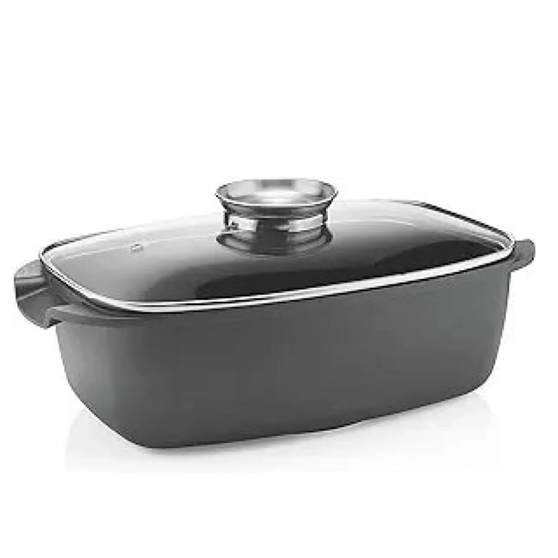Guzzini Compatible Deep Roasting Pan with Lid, Black