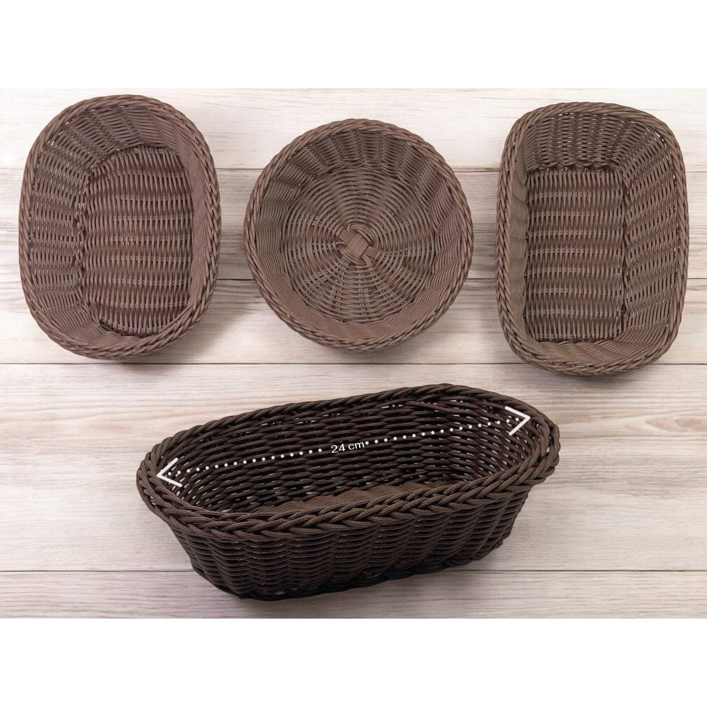 High quality Oval Woven Bread Basket 24 cm