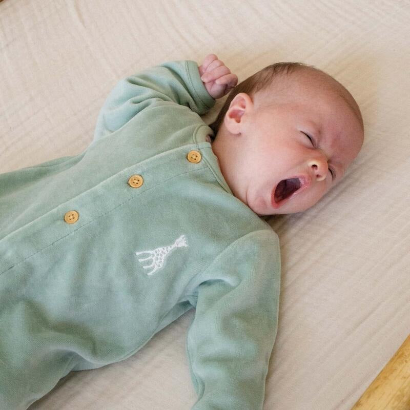 Trois Kilos Sept: Sophie la Girafe Sleepsuit Olive (3 Months)