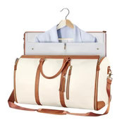 8 in 1 Travel Storage Bag Leather Travel Duffel Bag with Shoulder Strap