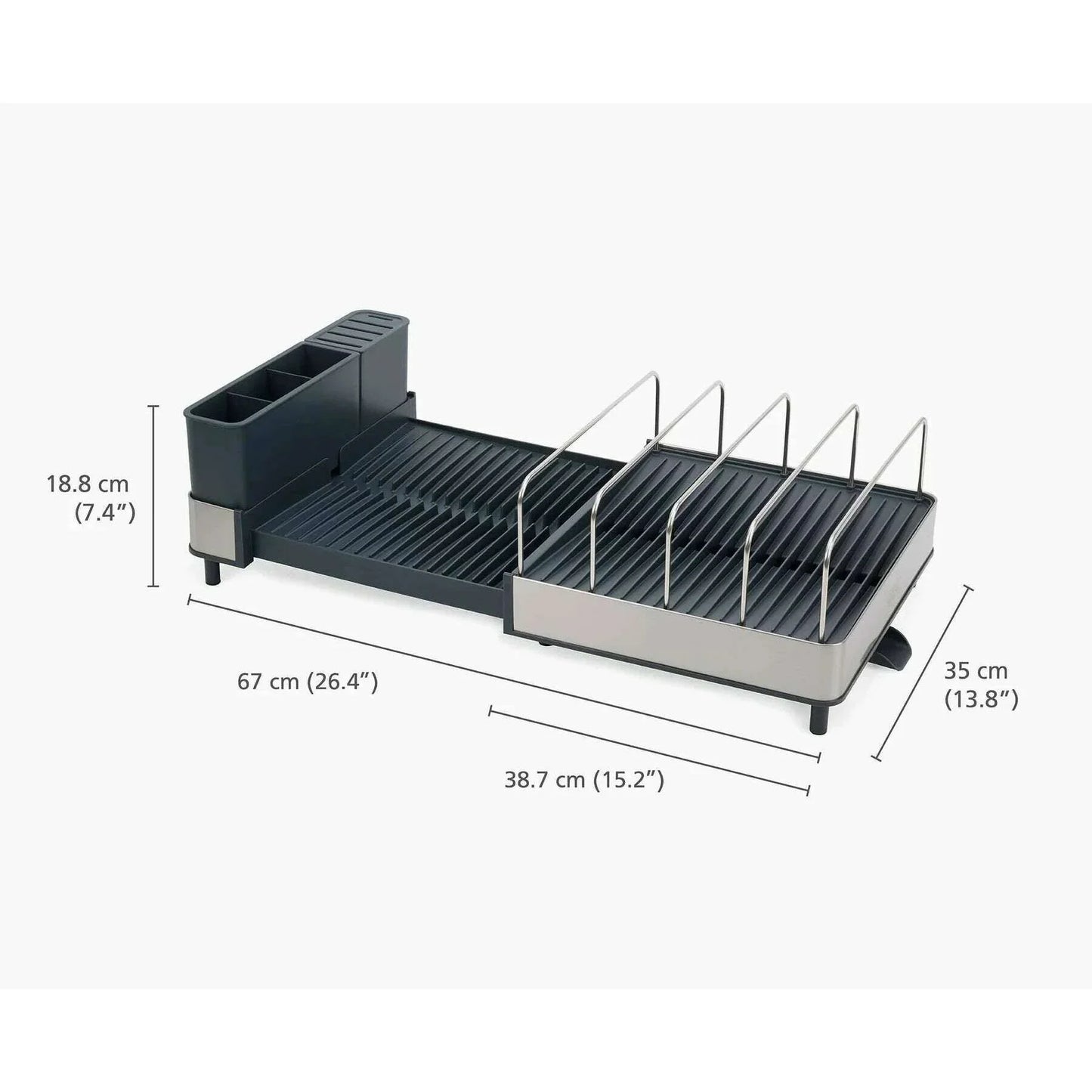 Extend‚Ñ¢ Max Stainless-steel Expandable Dish Drainer - Medaid International