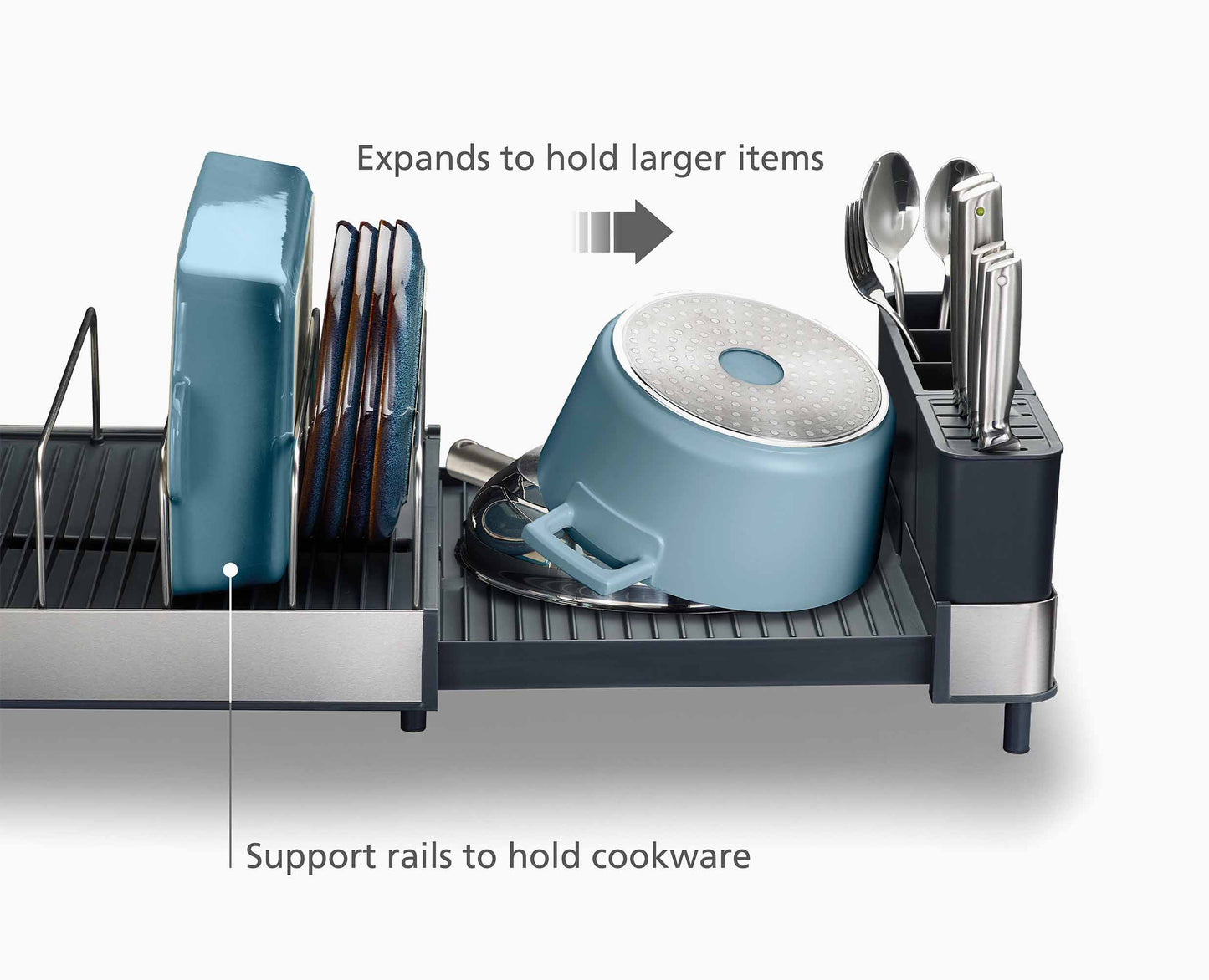 Joseph Joseph Extend™ Max Stainless-steel Expandable Dish Drainer