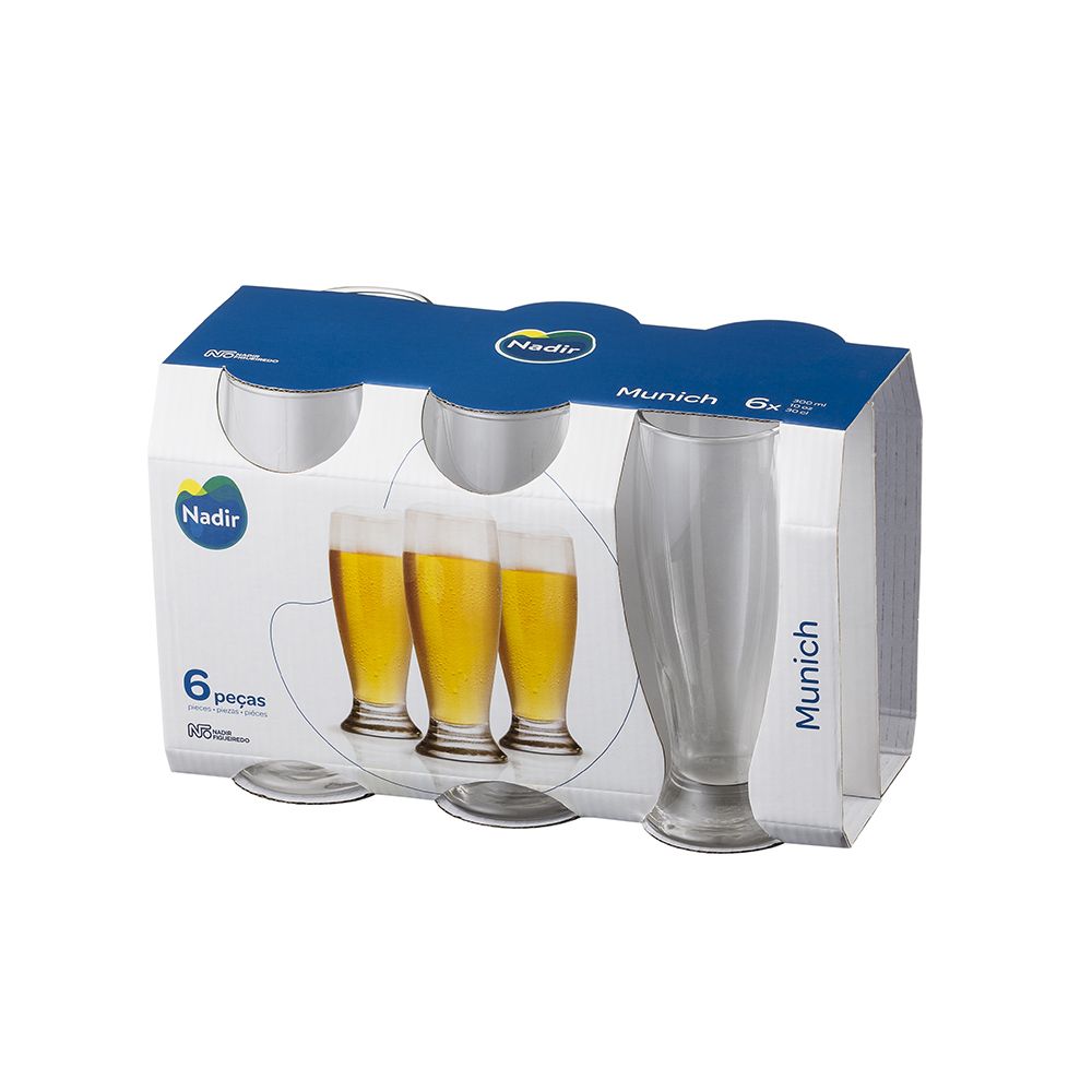 Nadir Figueiredo munich beer glass set of 6 - 300ml