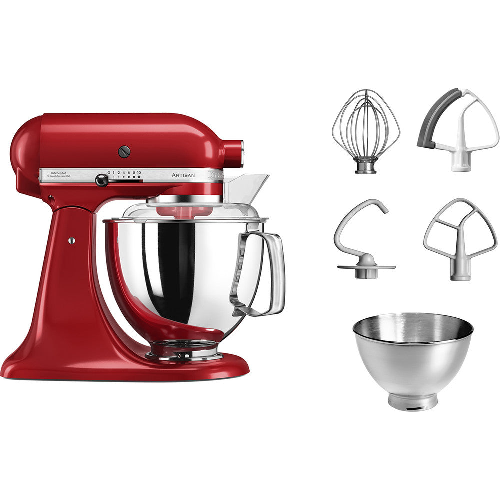 Kitchenaid MIXER TILT-HEAD 4.8L - ARTISAN WITH EXTRA ACCESSORIES - Empire red