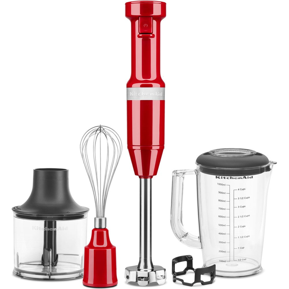 KitchenAid Hand Blender with Accessories - Empire Red