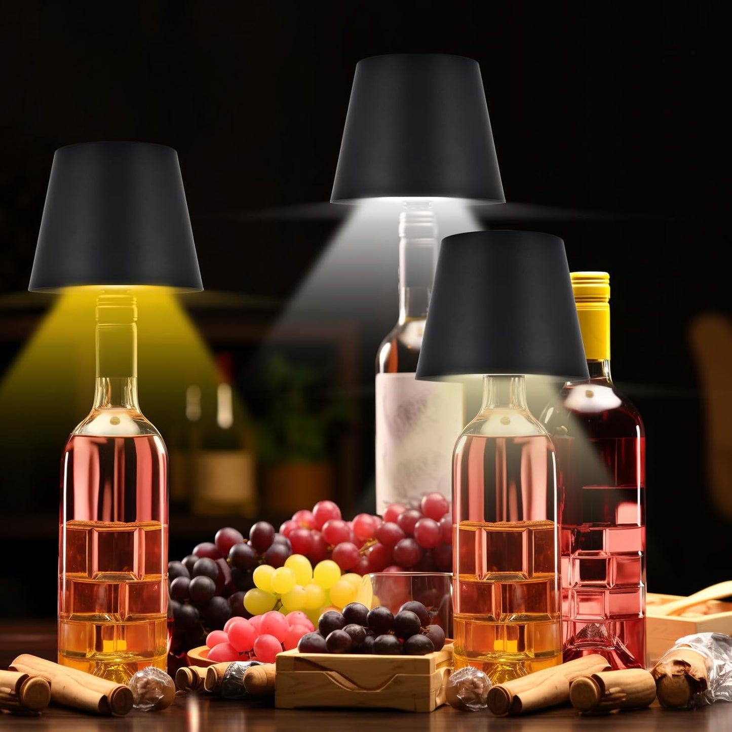 Danny Home Rechargeable Touch Bottle Lamp 3 Color LED