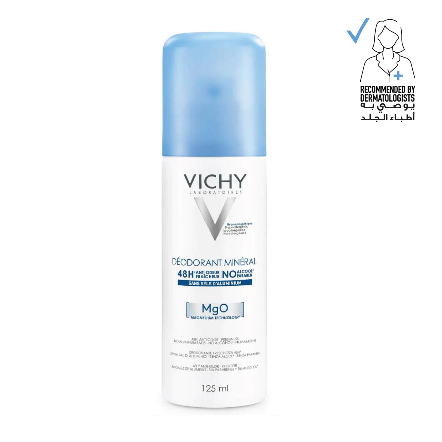 Vichy Mineral Deodorant 48H – 125 ML .