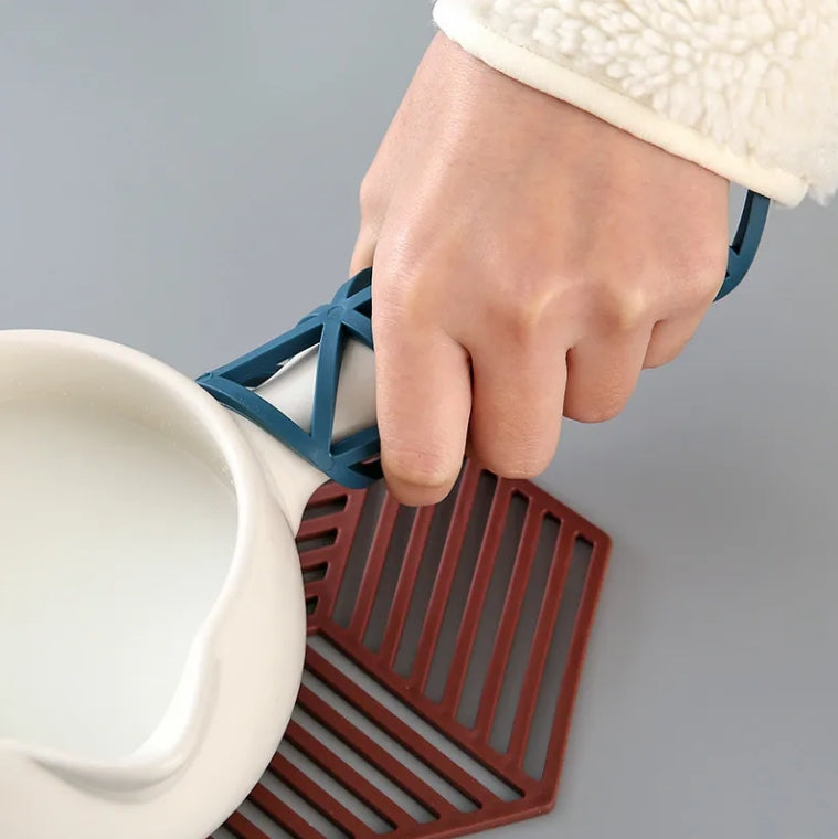 4-Pieces Silicone Mats Flexible Durable Non Slip Coasters