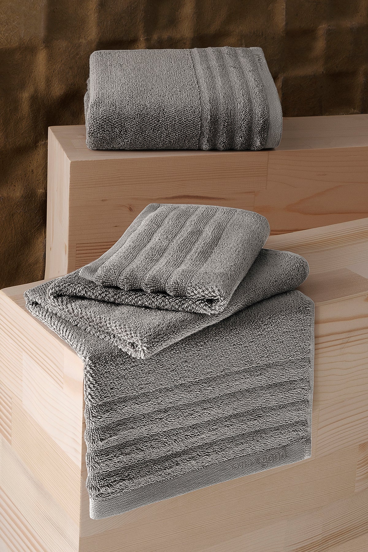 1Bath&1Face  Lapis 404 Set  Soft Modern Cotton 50x90 & 70x140 cm
