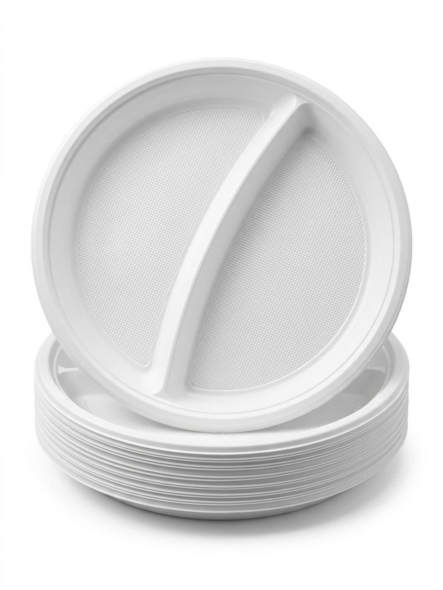 SD Divided Plastic Dinner Plates 10 Pack 22 cm | SD In Lebanon