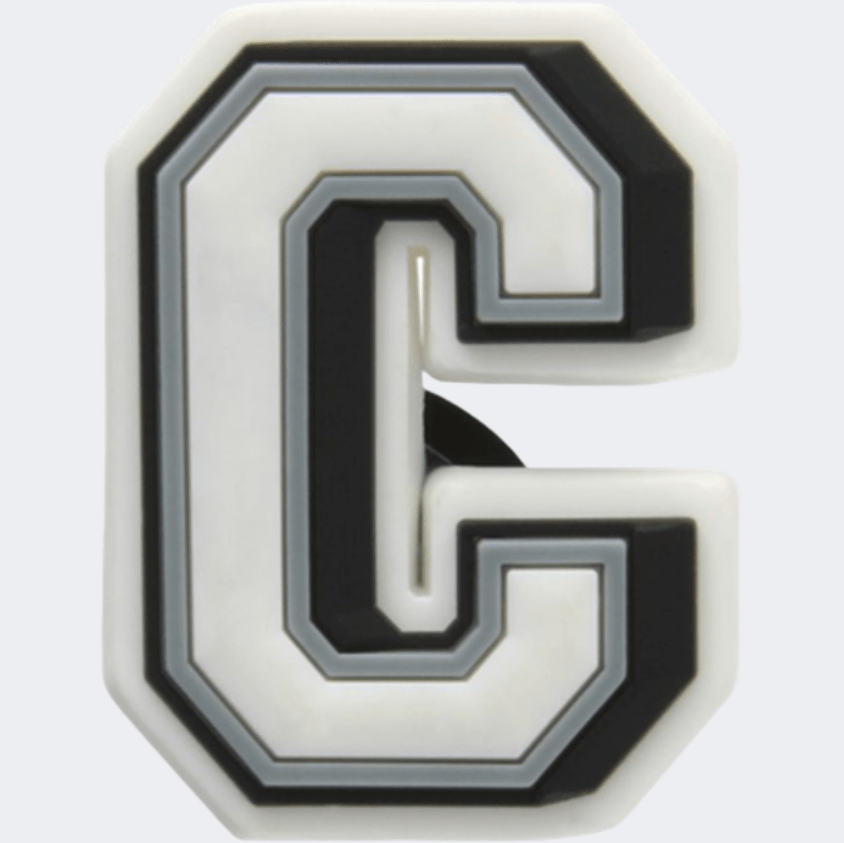 Crocs Letter C Unisex Lifestyle Pins White/Black/Grey - Medaid International