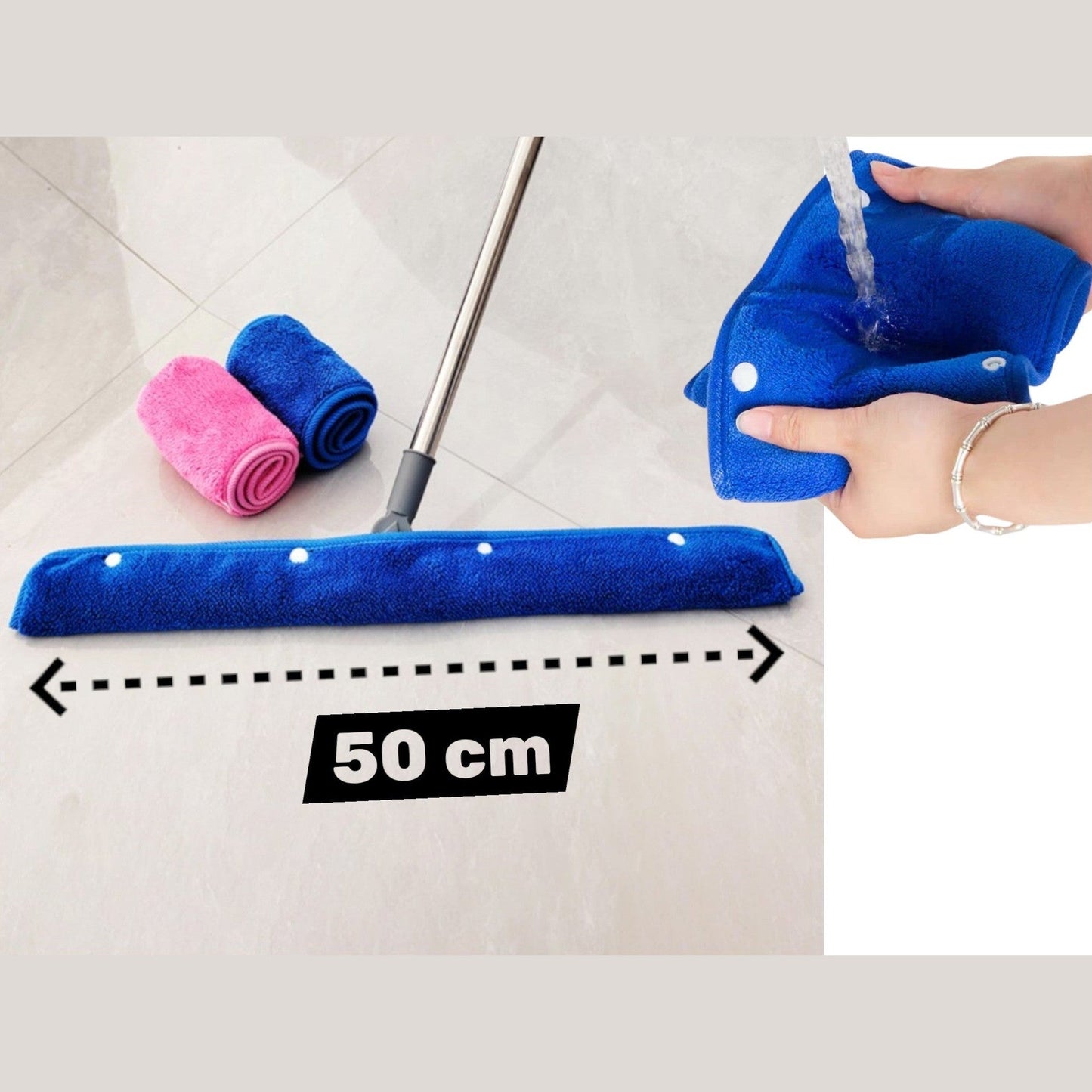 Microfiber Cloth for Floor Squeegee 50 cm
