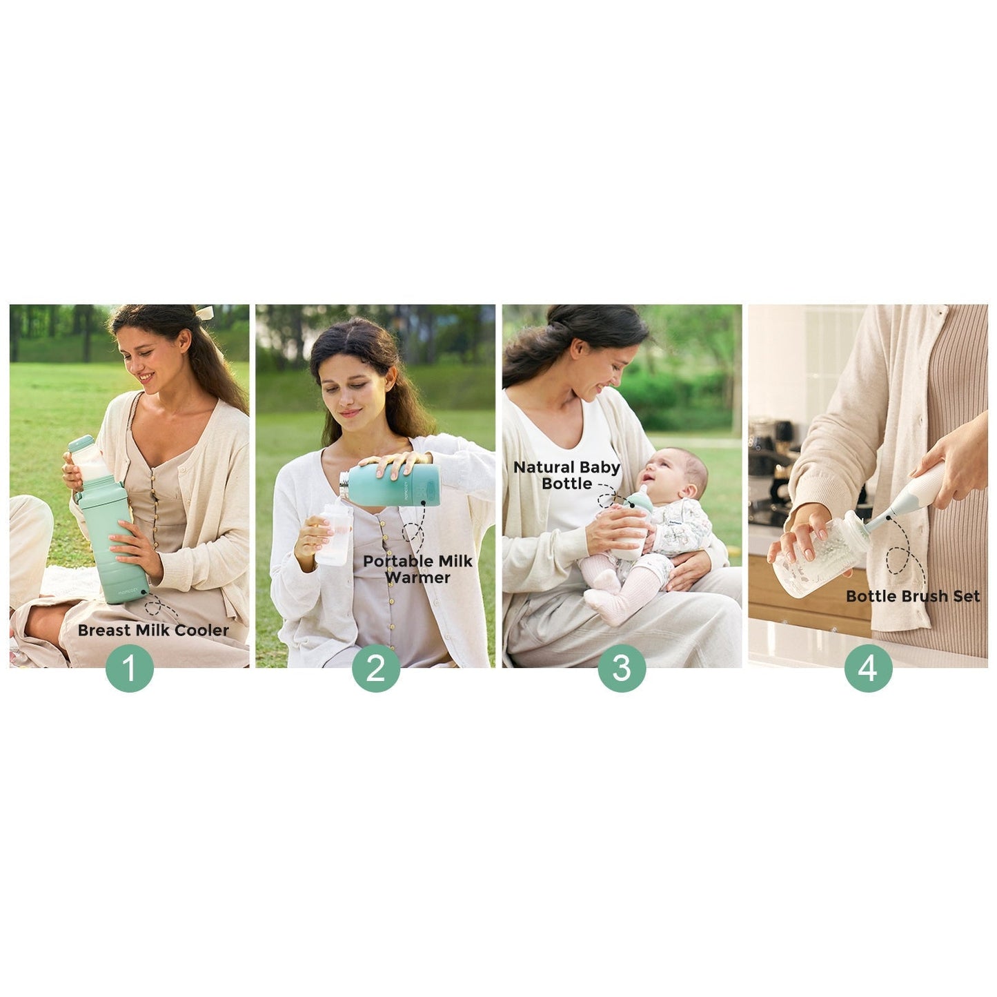 Momcozy Natural Baby Bottle, Wide-Neck, BPA Free Breast Milk Container