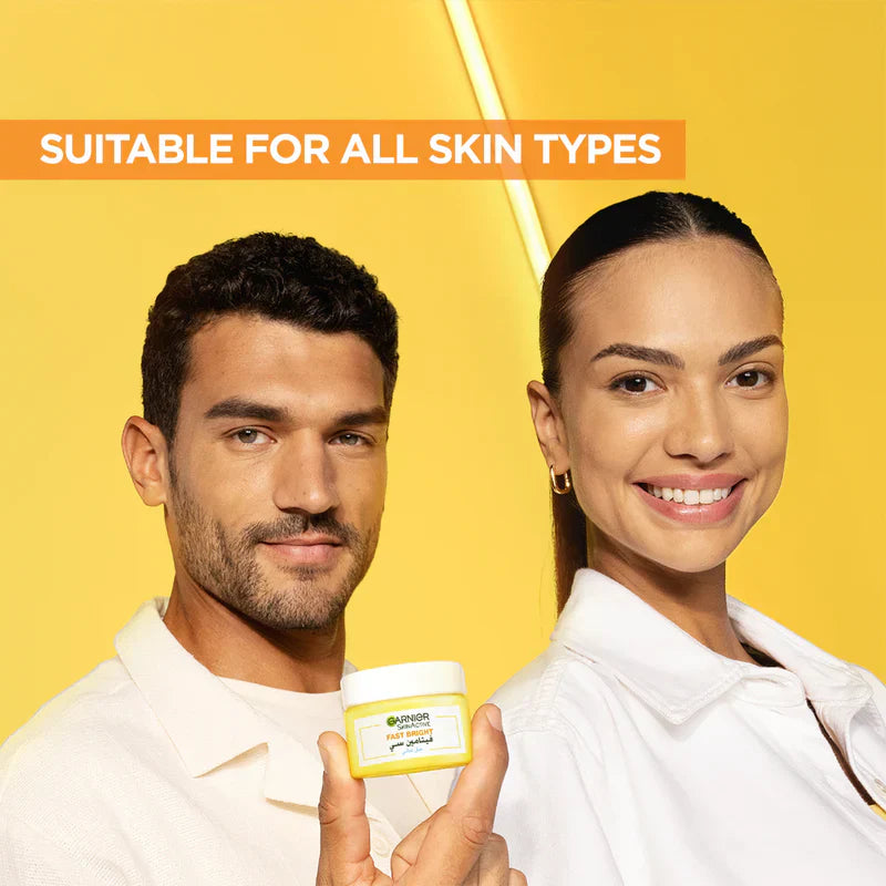 Garnier Skin Active Fast Bright Vitamin C Water Gel Moisturizer 48 Hours Hydration, Anti Dark Spots 30ml