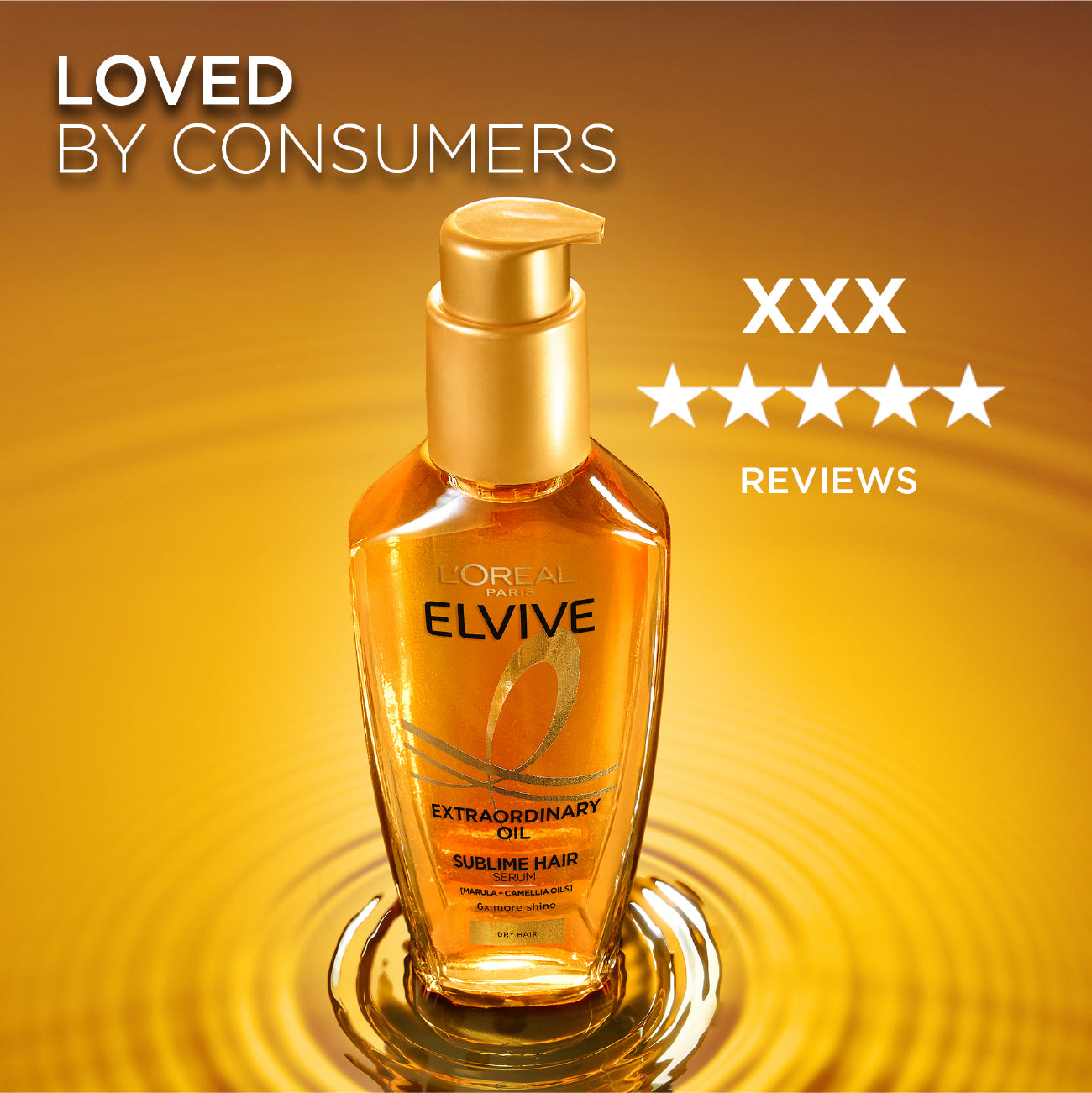 L’Oréal Paris Elvive Extraordinary Hair Oil Treatment, Non-Sticky Serum For Dry Hair 100ml