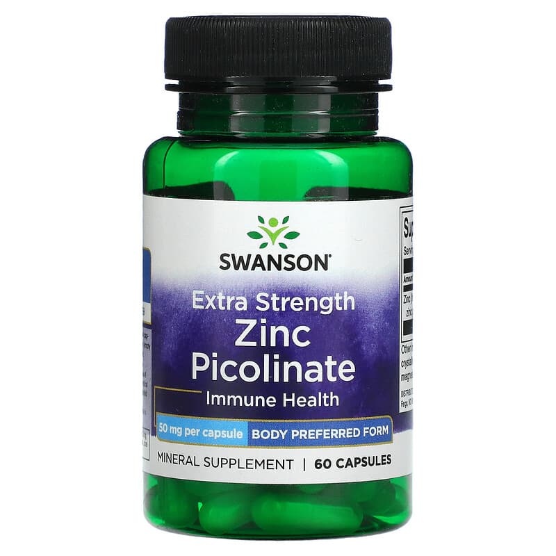 Swanson, Extra Strength Zinc Picolinate, 50 mg, 60 Capsules - Medaid International