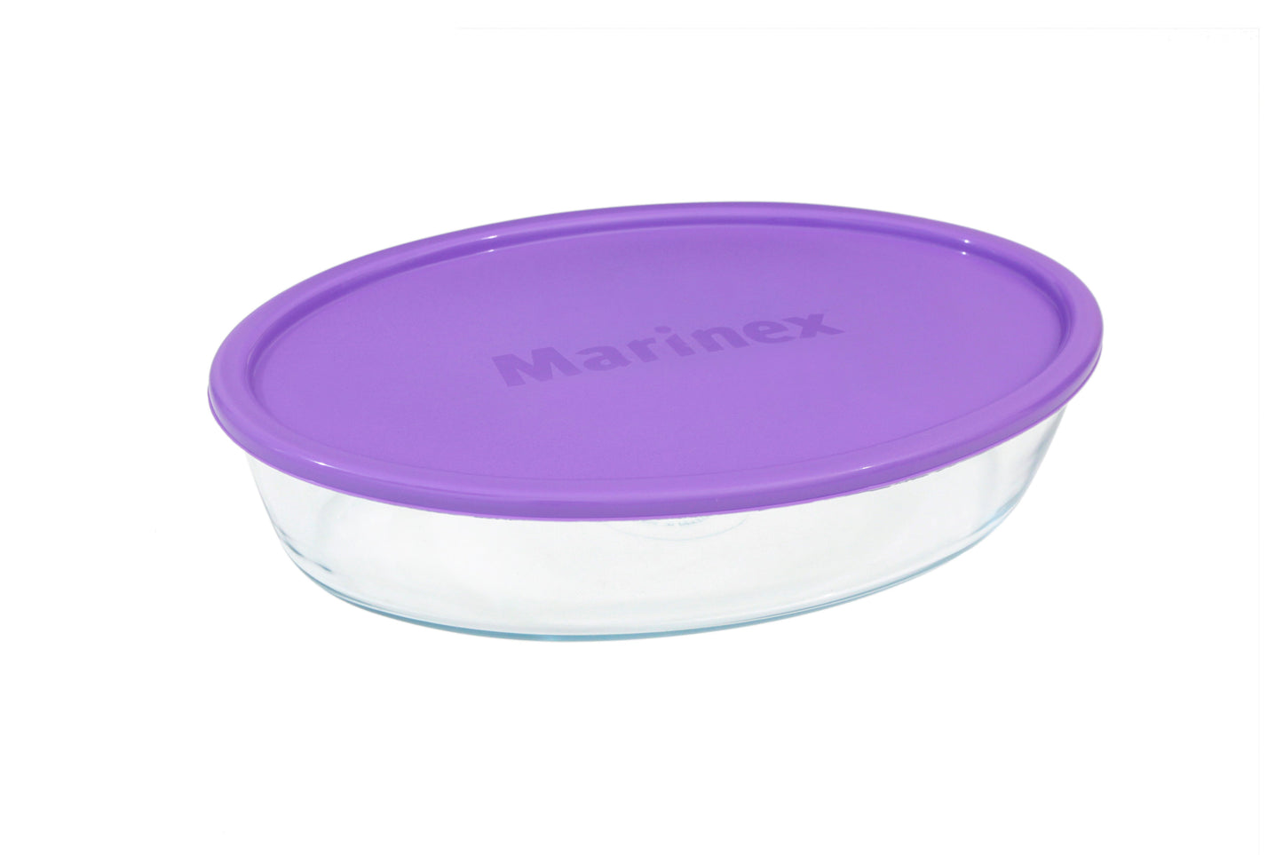 Marinex oval baking dish with plastic lid 1.63L (assorted colors)