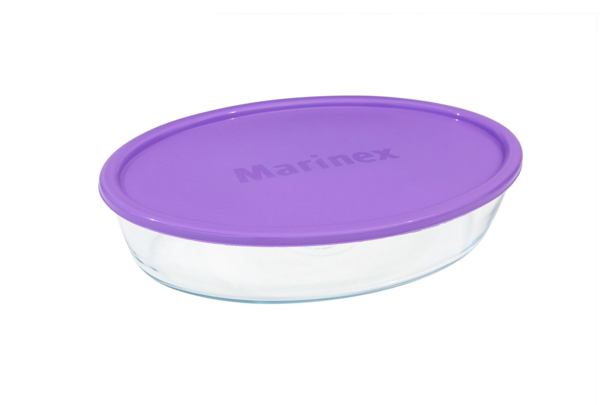 Marinex oval baking dish with plastic lid 1.63L (assorted colors)