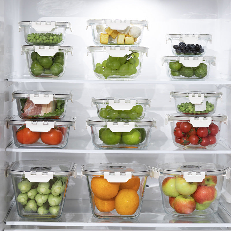 630ml Borosilicate Rectangle Glass Food Storage Container With Microwave, Freezer &amp; Dishwasher Safe NFH-77309