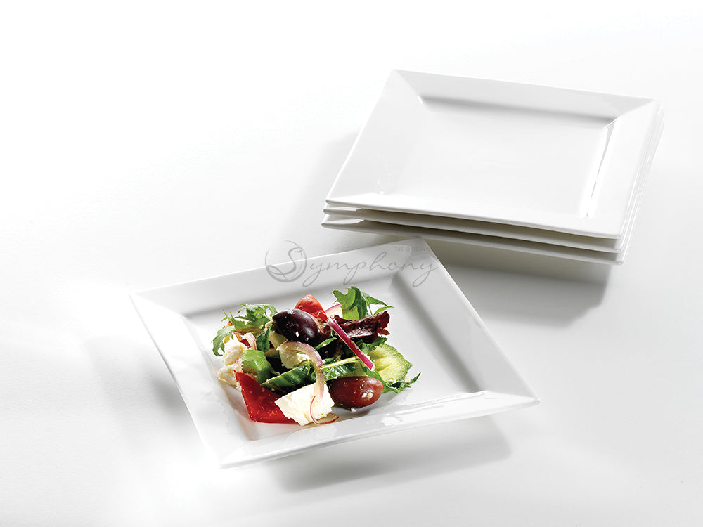 Symphony square plate set of 4 - W:19cm
