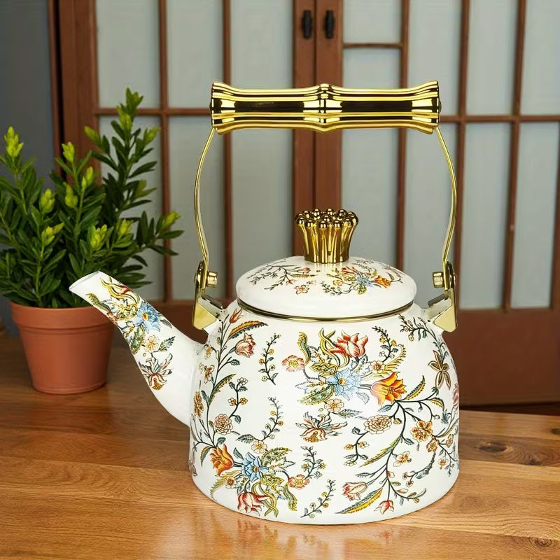 Floral Enamel Tea Kettle