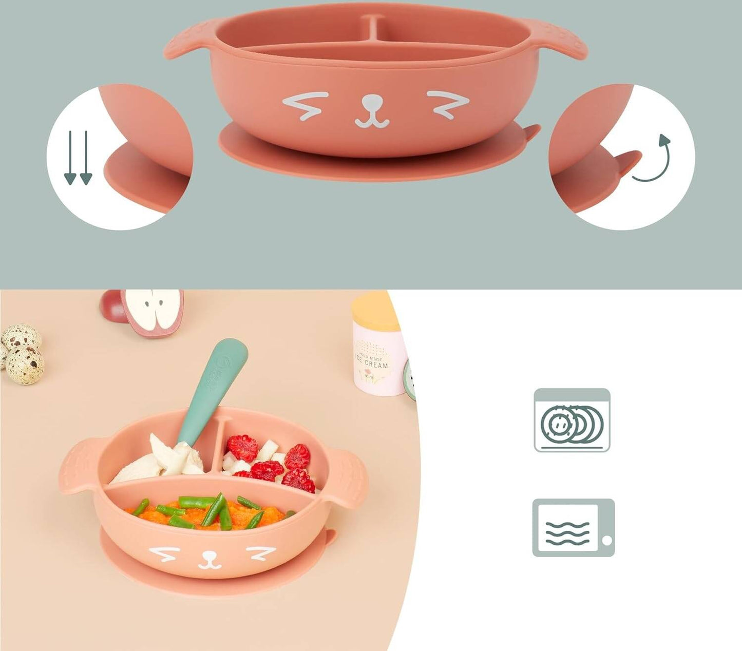 BabyMoov - Kit Tasty'isy Fox - ( Silicone bowl + Spoon )